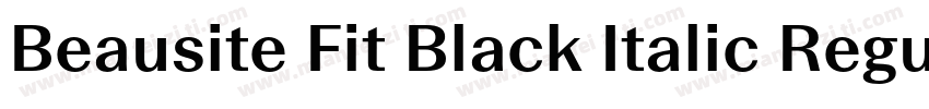Beausite Fit Black Italic Regular字体转换